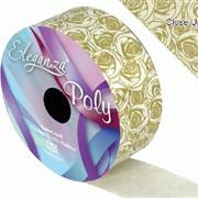 Poly 50mm x 50m Elegant Rose Print Gold