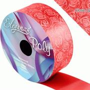 Poly 50mm x 50m Elegant Rose Print Red