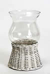Glassware: Hurricane Light Rattan White Glassware: Hurricane Light Rattan White