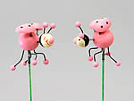 320572 12 Beetle Pick Pink 4.2cm